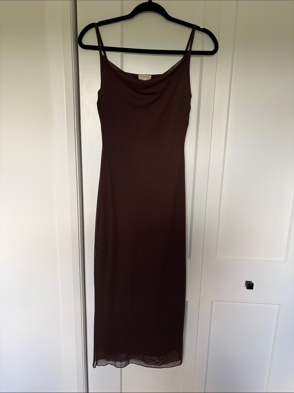 Brown tight slip dress in size M